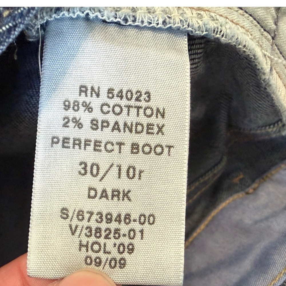 Gap 1969 Perfect Boot Dark Wash Jeans 30/10r Blue Denim NWOT - Picture 6 of 6